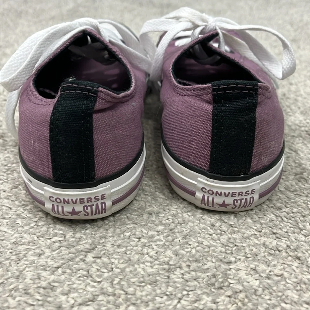 Converse Size 6 Purple, White Lace Up Low Top Sneakers - Picture 5 of 11